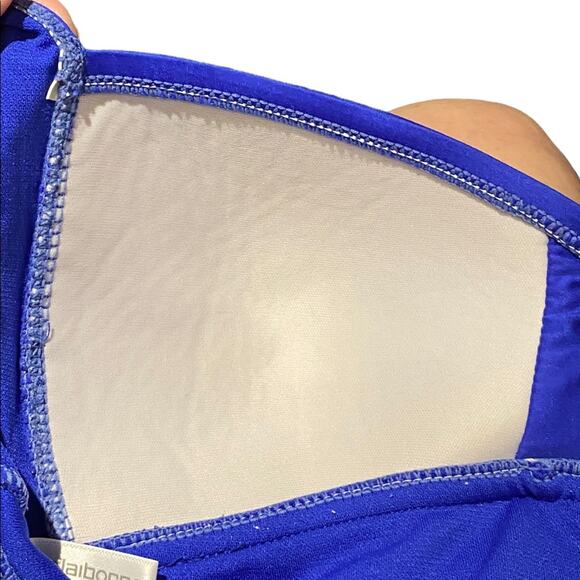 Liz Claiborne Womens Size 8 Royal Blue One Piece Ruched Front Swimsuit - Picture 3 of 6